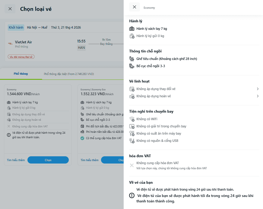 Không kiểm tra các chi phí bổ sung
